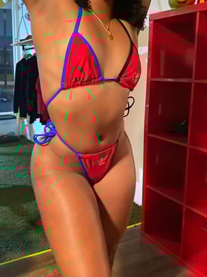 Image of Colbert Klan multi colored Bikini set. 
