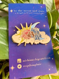 Image 2 of to the moon + stars (kingdom hearts) enamel pin 