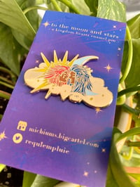 Image 1 of to the moon + stars (kingdom hearts) enamel pin 