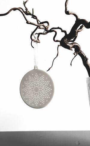Image of Round Unglazed Porcelain Star Decoration