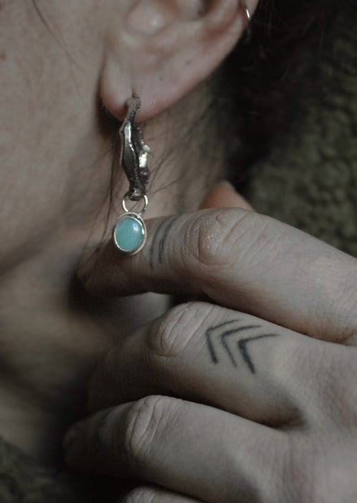 Image of Orecchini “rami” con amazzonite