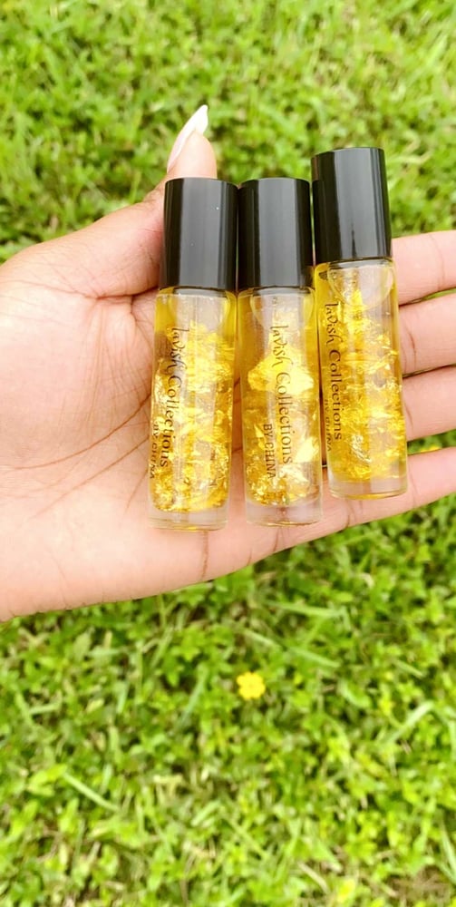 Image of Lip oils with infused roses or gold flakes..