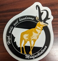 New: High, Wide and Handsome Pronghorn Sticker