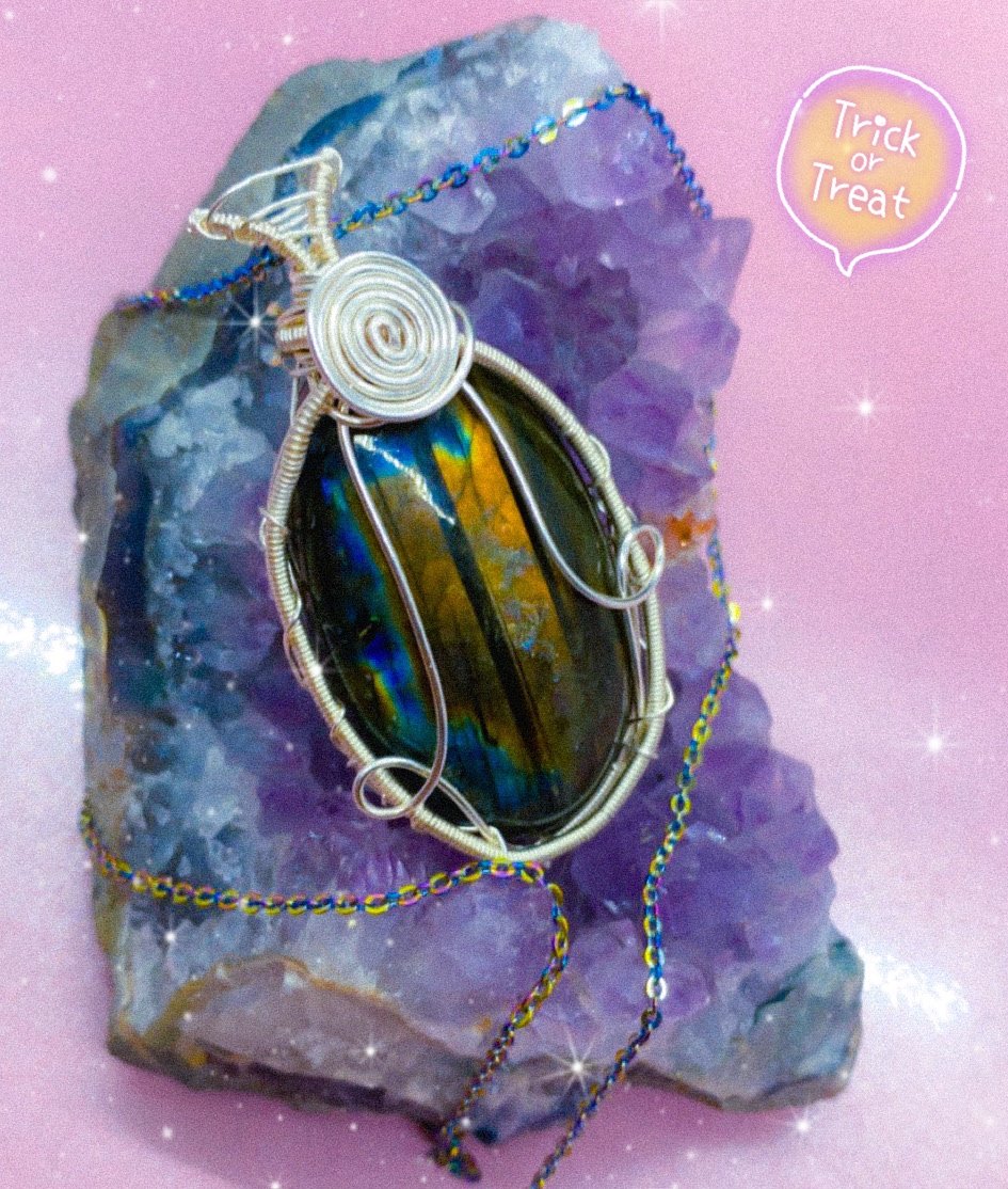 rainbow labradorite necklace 