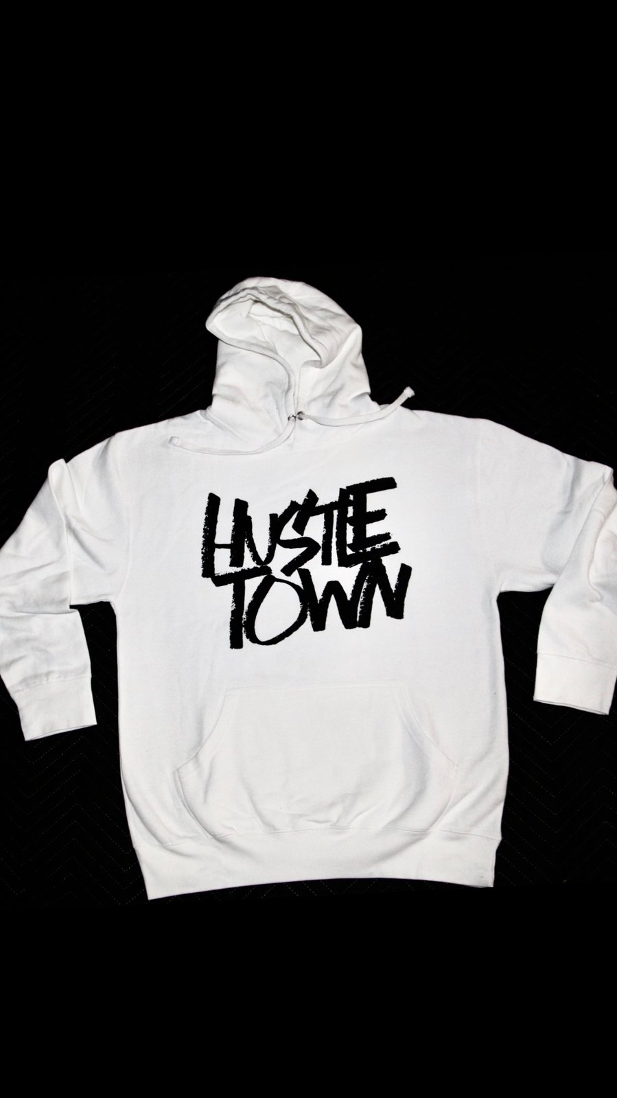 Hustle Town Texas White with Orange Sleeves