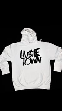 Hustle Town White Hoodie 