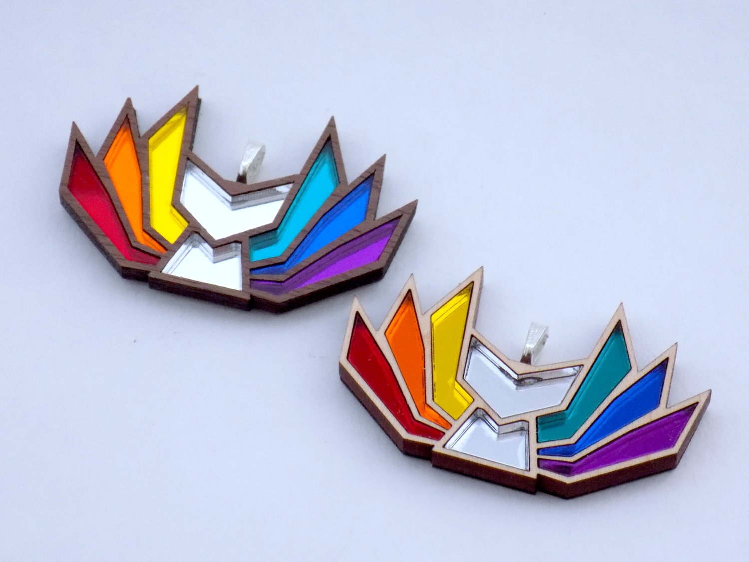 Rainbow Pride Kitsune Necklace