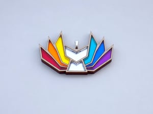 Rainbow Pride Kitsune Necklace