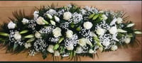 Funeral Coffin Spray - White 