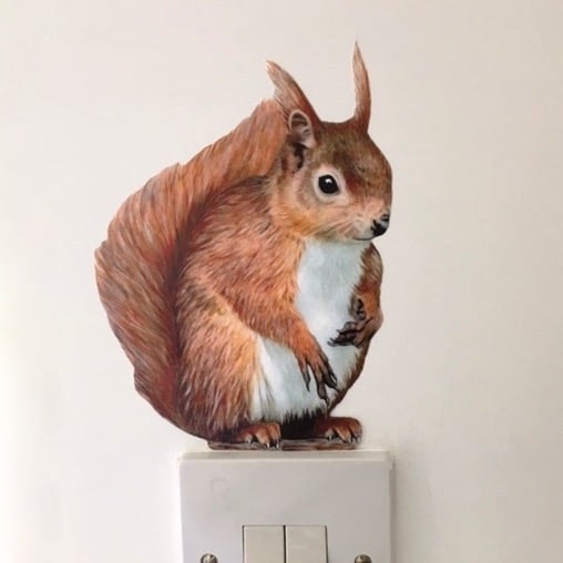 Image of Cyril the red Squirrel ~ Wall sticker 