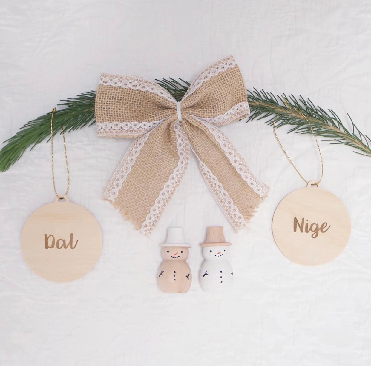 Image of Christmas Tree Personalised Christmas Baubles 