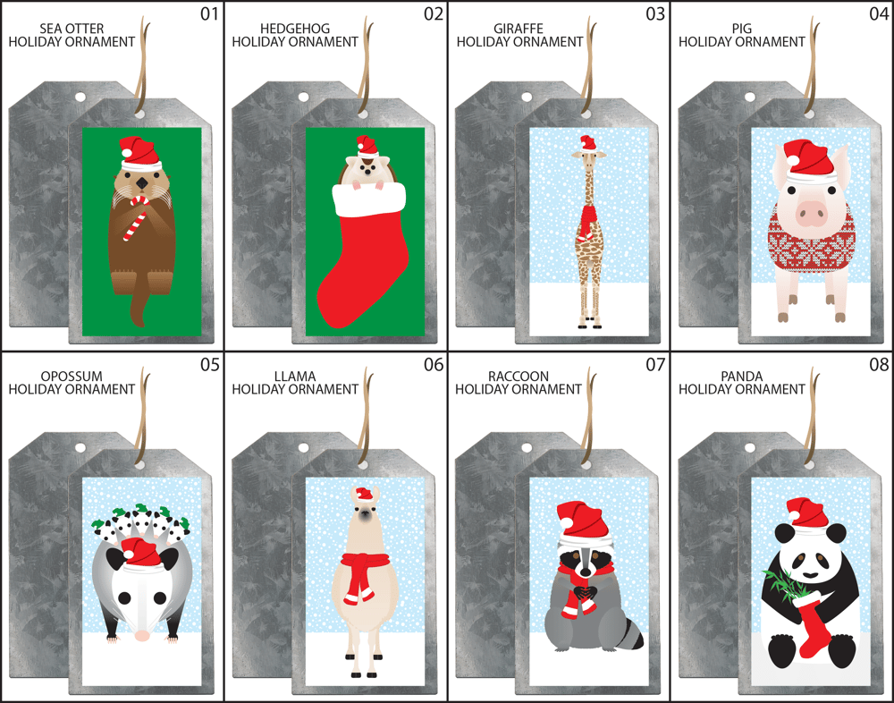 SIMPLY ANIMALS HOLIDAY ORNAMENTS