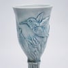 Iced Blue Forest Fantasy Porcelain Goblet