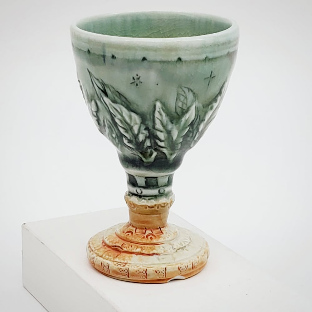 Image of Small Carved Leaf Serenity Chalice