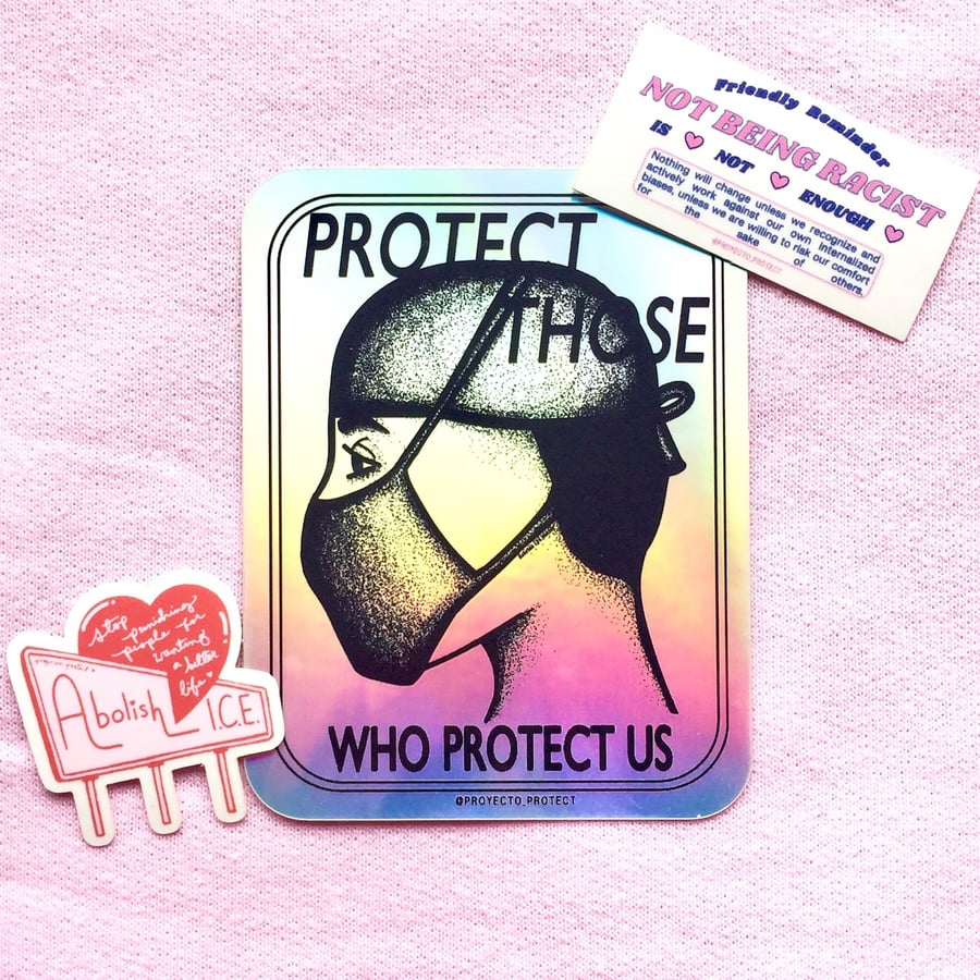 Image of Sticker Bundle (Friendly Reminder, Abolish I.C.E, PTWPU)
