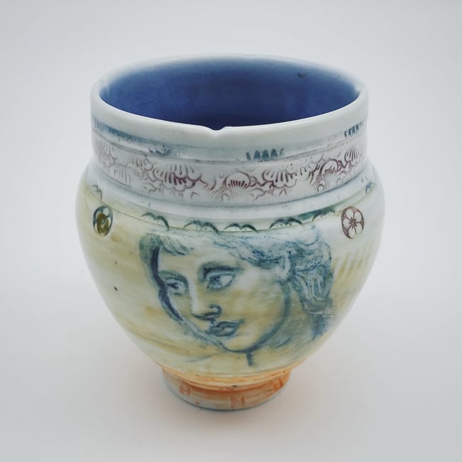 Umbria Portrait Porcelain Vase