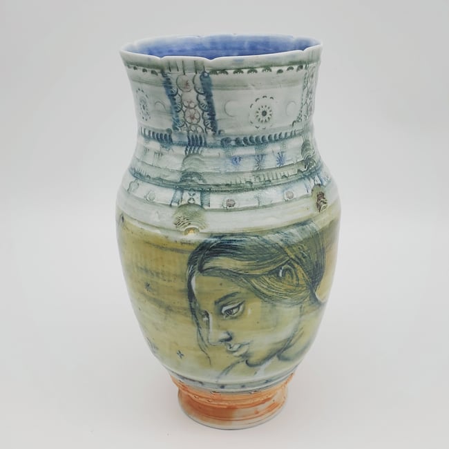 Delft Afternoon  Portrait Vase