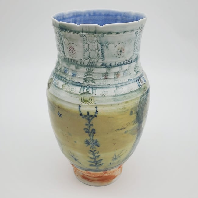 Delft Afternoon  Portrait Vase