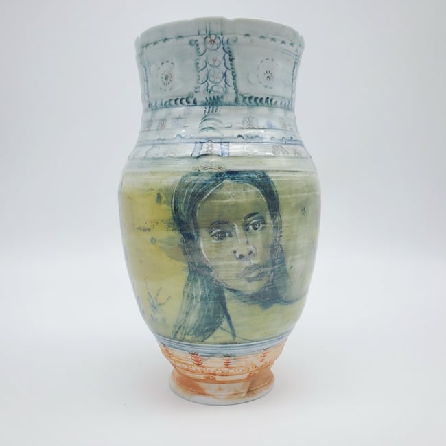 Delft Afternoon  Portrait Vase