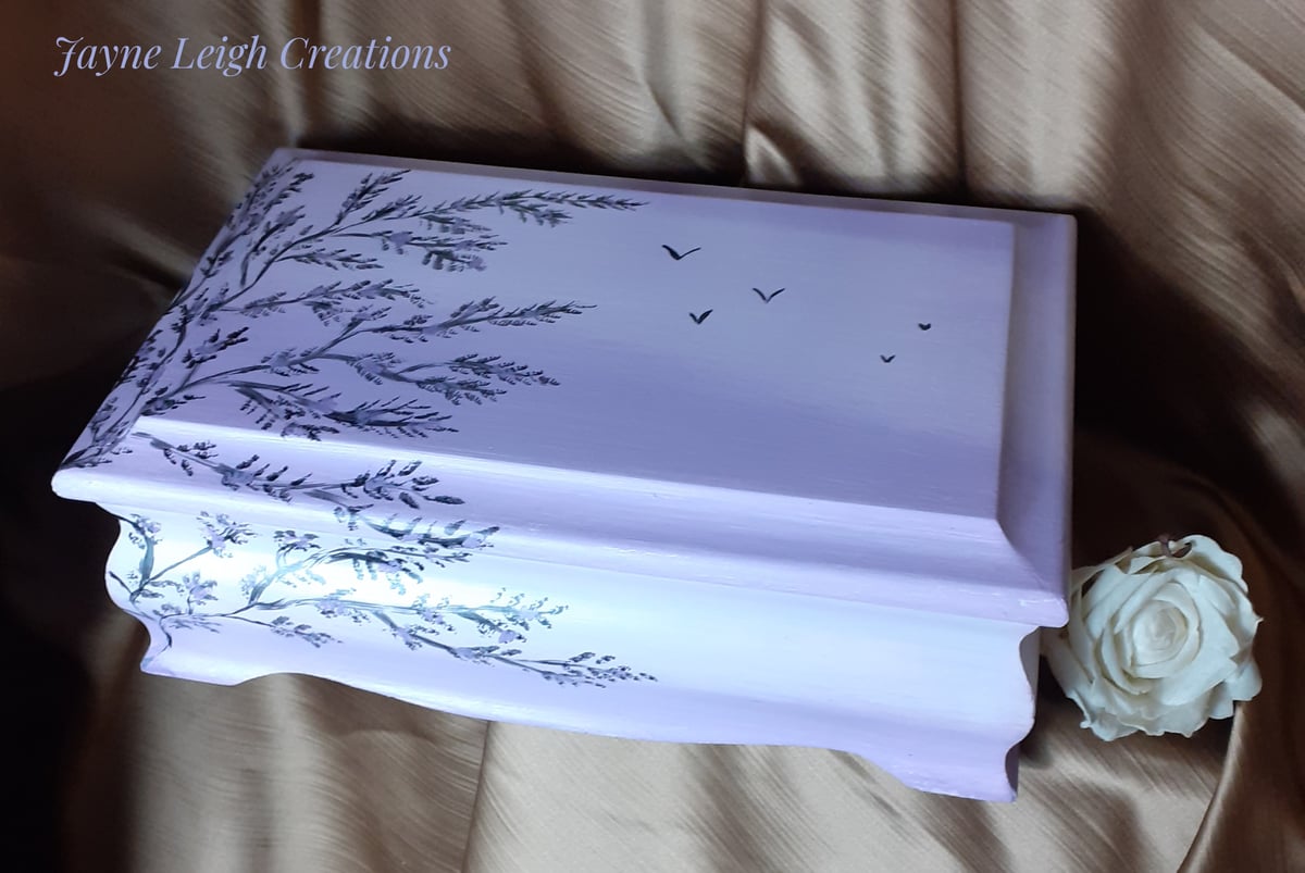Image of Lilac Birds Jewellery Chest