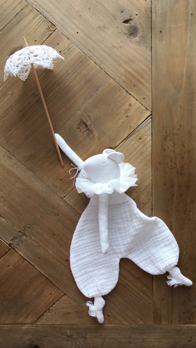 Doudou plat souris Paulette 