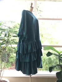 Image 3 of Oversized Linen Tiered Dress 
