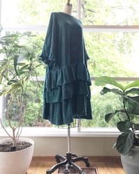 Image 1 of Oversized Linen Tiered Dress 