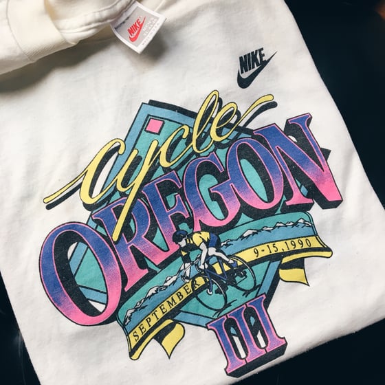 Image of Original 1990 Nike Cycle Oregon Promo Tee