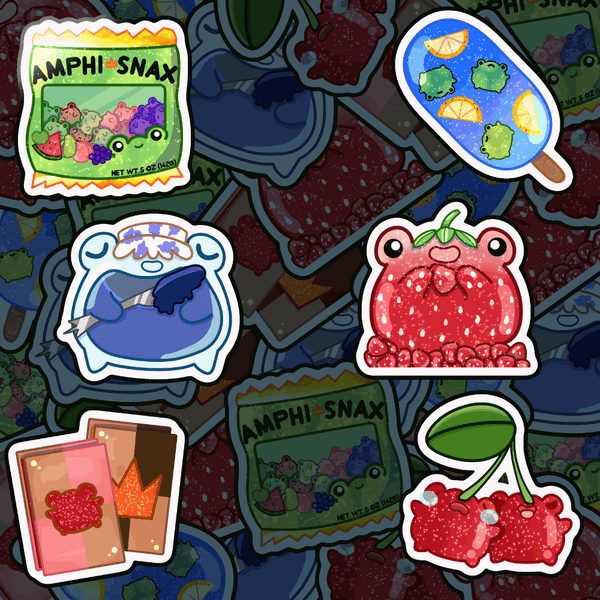 Image of Fruit themed Froggie Prince Stickers