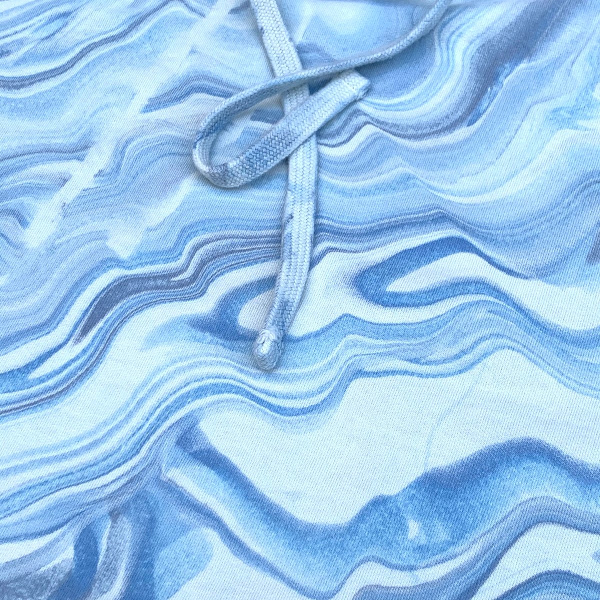 Blue Dream Hand Marble Dyed Unisex Hooded Sweatshirt!