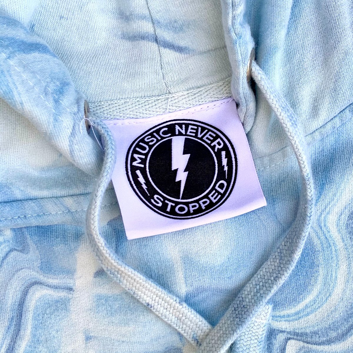 Blue Dream Hand Marble Dyed Unisex Hooded Sweatshirt!