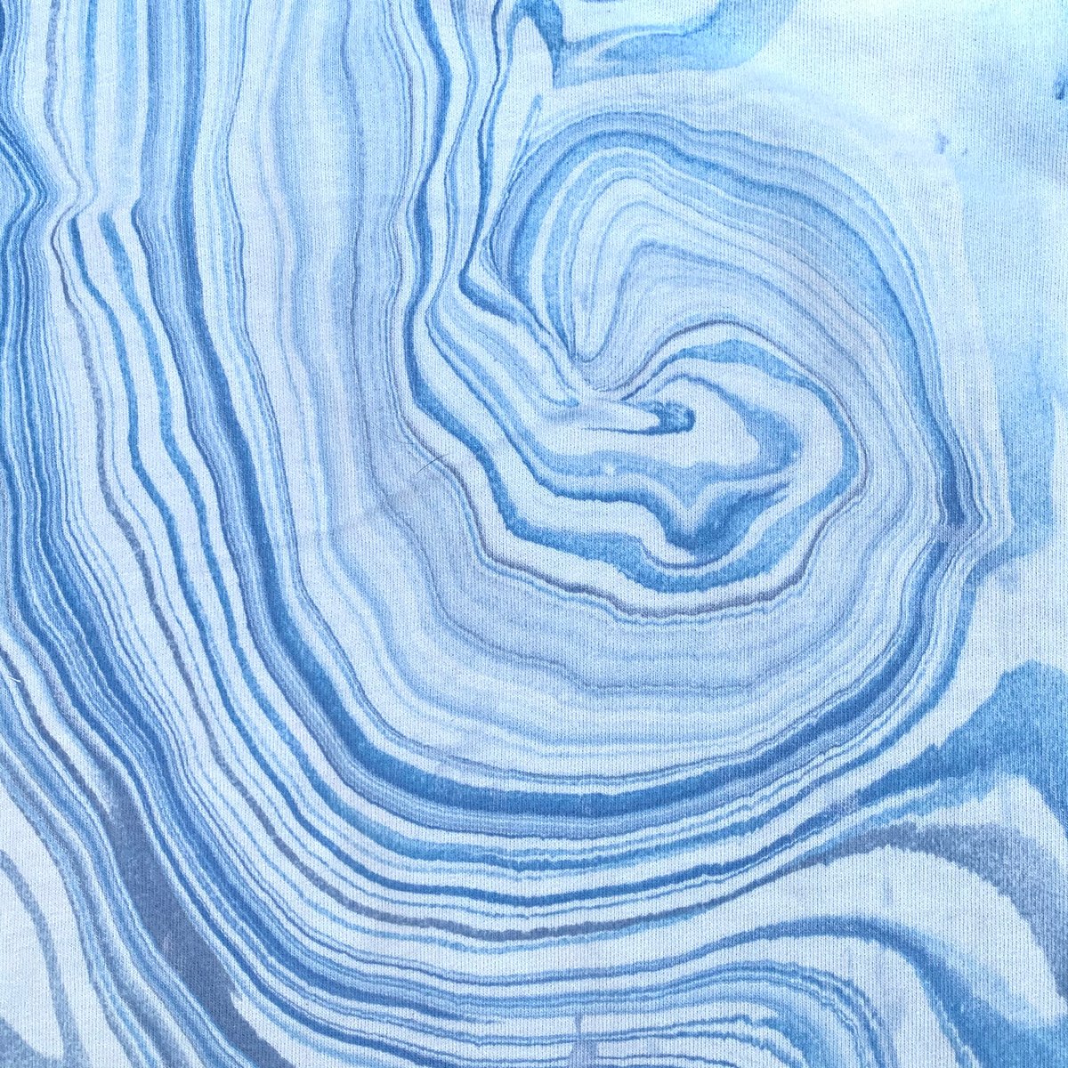 Blue Dream Hand Marble Dyed Unisex Hooded Sweatshirt!