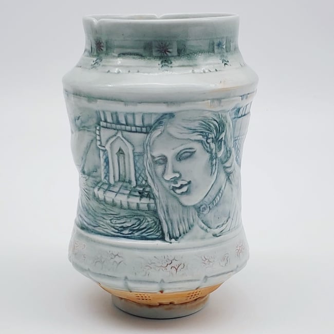 Whale Sisters Porcelain Sculptural Vase