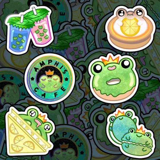 Image of Bakery Themed Froggie Prince Stickers