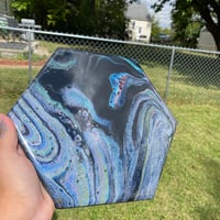 Image 2 of “Coruscating Dark” Fluid Painting