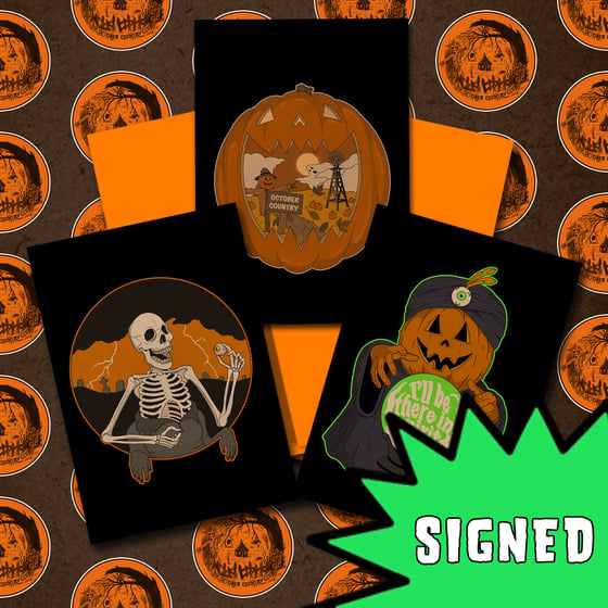 Image of Signed Halloween Greeting Card