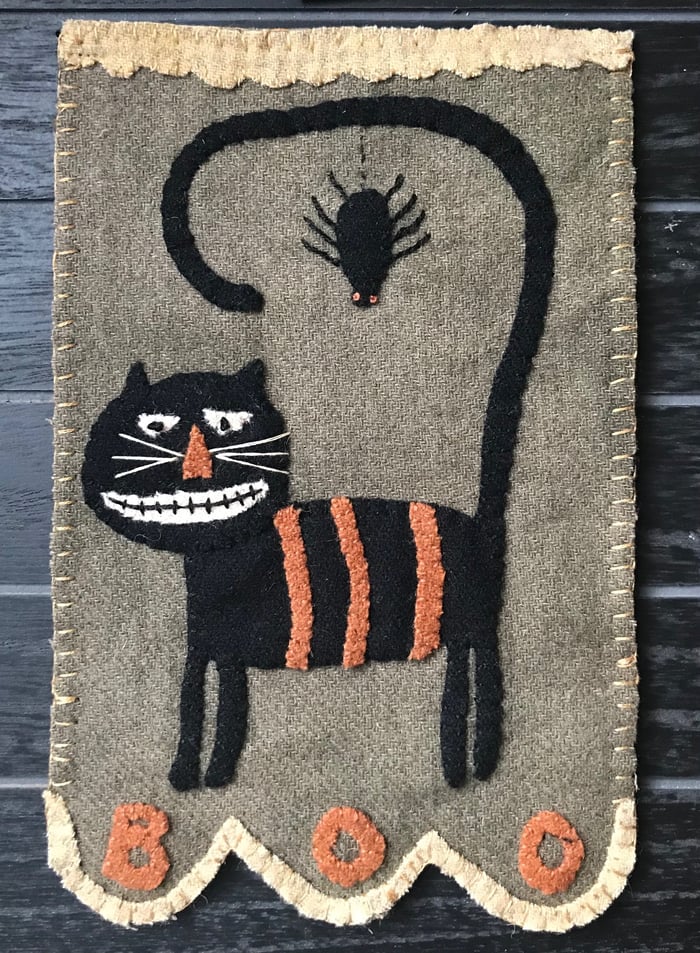 Scaredy Cat Handmade Wool Cushion main image 0