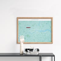 Image 2 of 'You are Here' Personalised map of London streets (with headline)