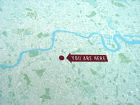 Image 3 of 'You are Here' Personalised map of London streets (with headline)