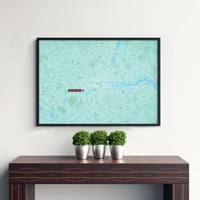 Image 1 of 'You are Here' Personalised map of London streets (no headline)