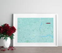 Image 1 of 'You are Here' Personalised map of North London streets (no headline)