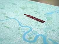 Image 3 of 'You are Here' Personalised map of North London streets (no headline)