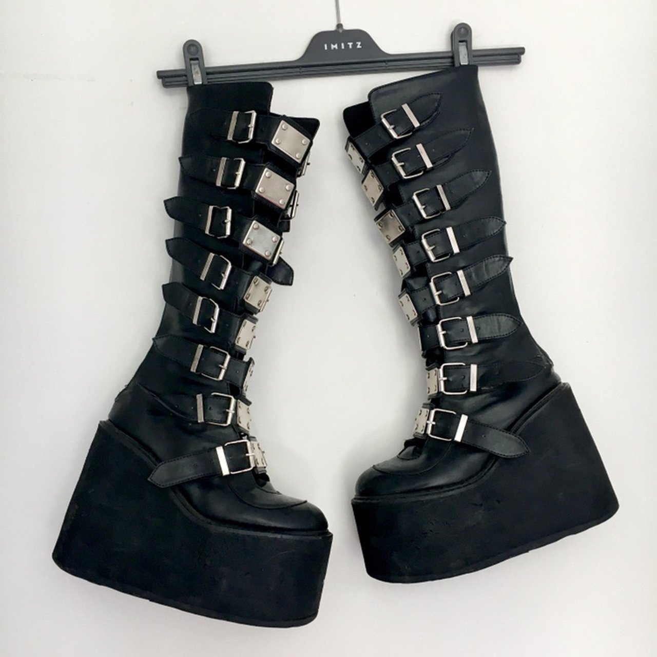 knee high peep toe lace up boots