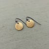 Tiny 14K Gold and Sterling Silver Lace Earrings