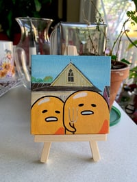 Image 4 of Gudetama Mini Canvas Painting + Easel