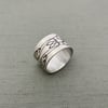 Sterling Silver Etched Band