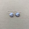 Small Sterling Silver Mixed Metal Tea Tin Circle Earrings 