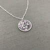 Silver Lace Circle Necklace