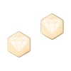 Sterling Silver Hexagon Stud Earrings