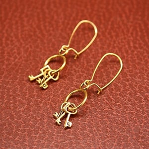 Image of Golden Keyring earrings